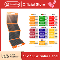 FF Flashfish 18V 100W Foldable Solar Panel Portable Solar Charger DC Output PD Type-c QC3.0 for Phones Tablet Camping RV Trip