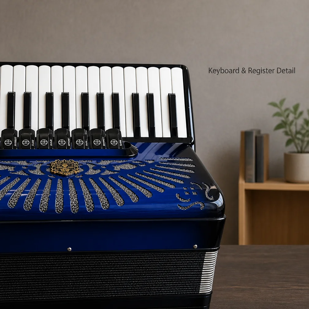 Hot 37 Keys 80 Bass Italian Reeds Keyboard Accordion, Hand Accordion For Music Enthusiasts