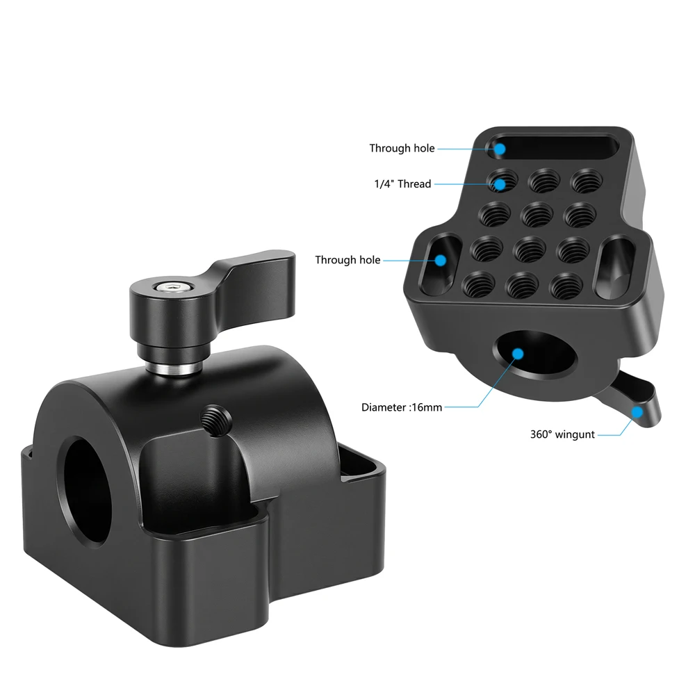 CAMVATE Robuster 5/8-Zoll-Baby-Pin-Lichtstativadapter mit 2 Stück 1/4-20-Befestigungsschrauben für Kameramonitor