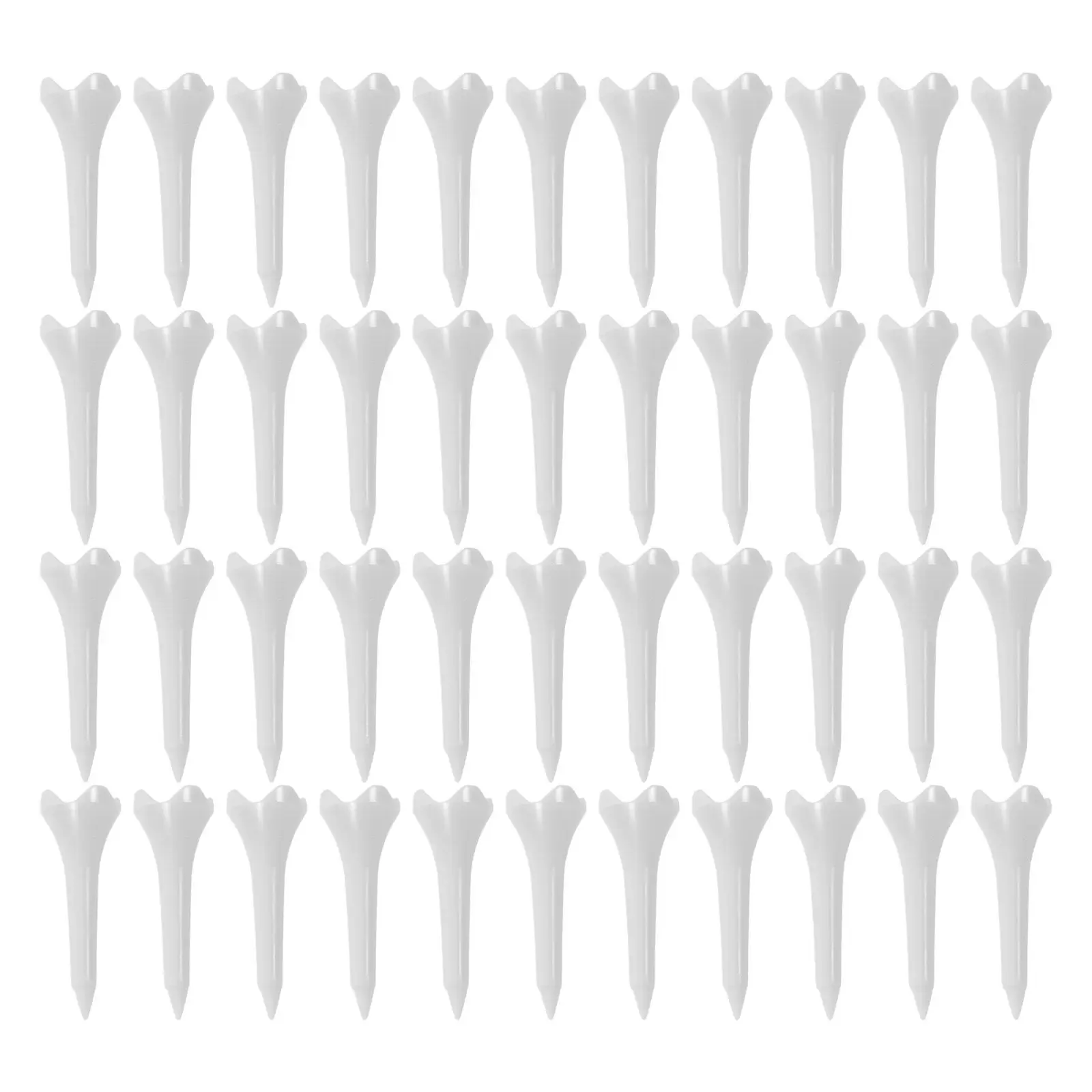 50Pcs Golf Tees Plastic Stable Holder 4-Corner Design for Driving Range Practice Indoor Simulator Golf Tee Pack Plastic