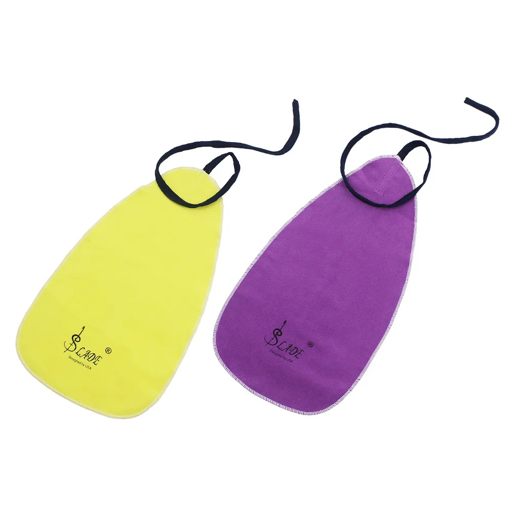 2 Pcs Musical Instrument Cleaning Cloth Saxophone Accessory for Clarinet Supply Flute inside Faux Suede Piccolo