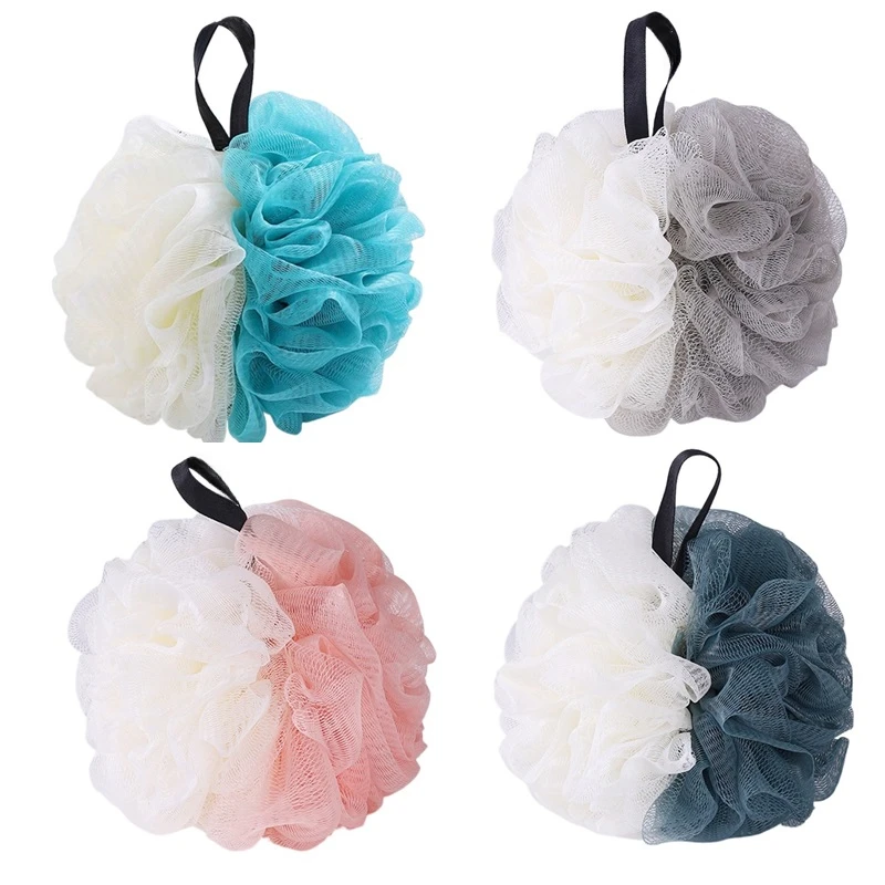 1/2/3pcs Shower Bath Ball for Back Body Two-color Splicing Bath Flower Soft Shower Mesh Skin Cleaner Bath Bubble Ball Skin Care