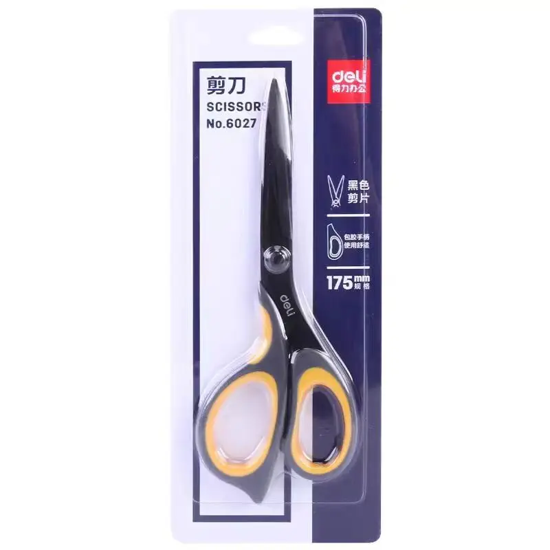 DELI Soft Handle Scissors for Office & Home Use - Durable Sharp Handcraft Scissors for Crafting & Office Supplies