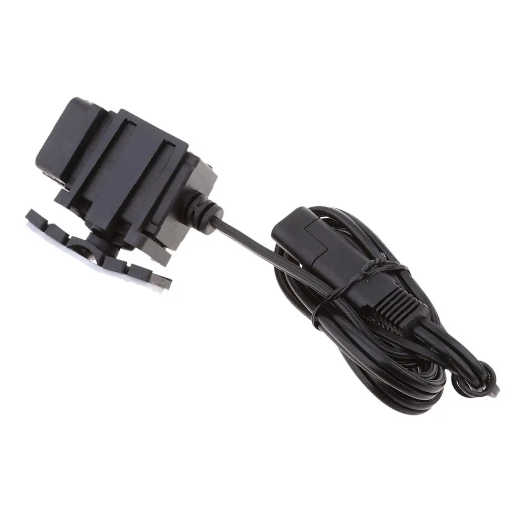 SAE to USB Adapter Weatherproof Dual USB Charging Cable Power Socket for Motorcycle Smartphone GPS