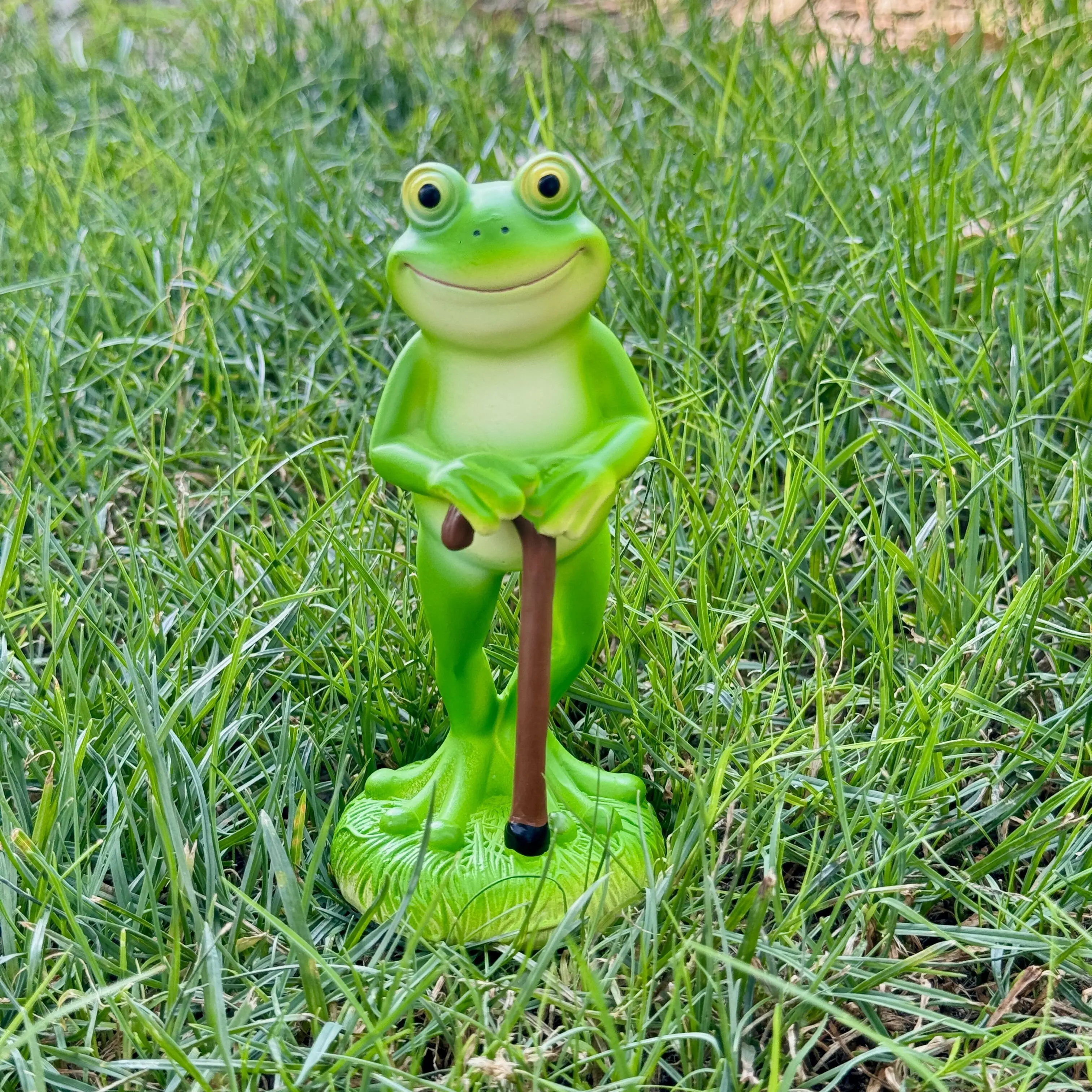 Plant Parent Pot - 1Pc Charming Green Frog Garden Statue