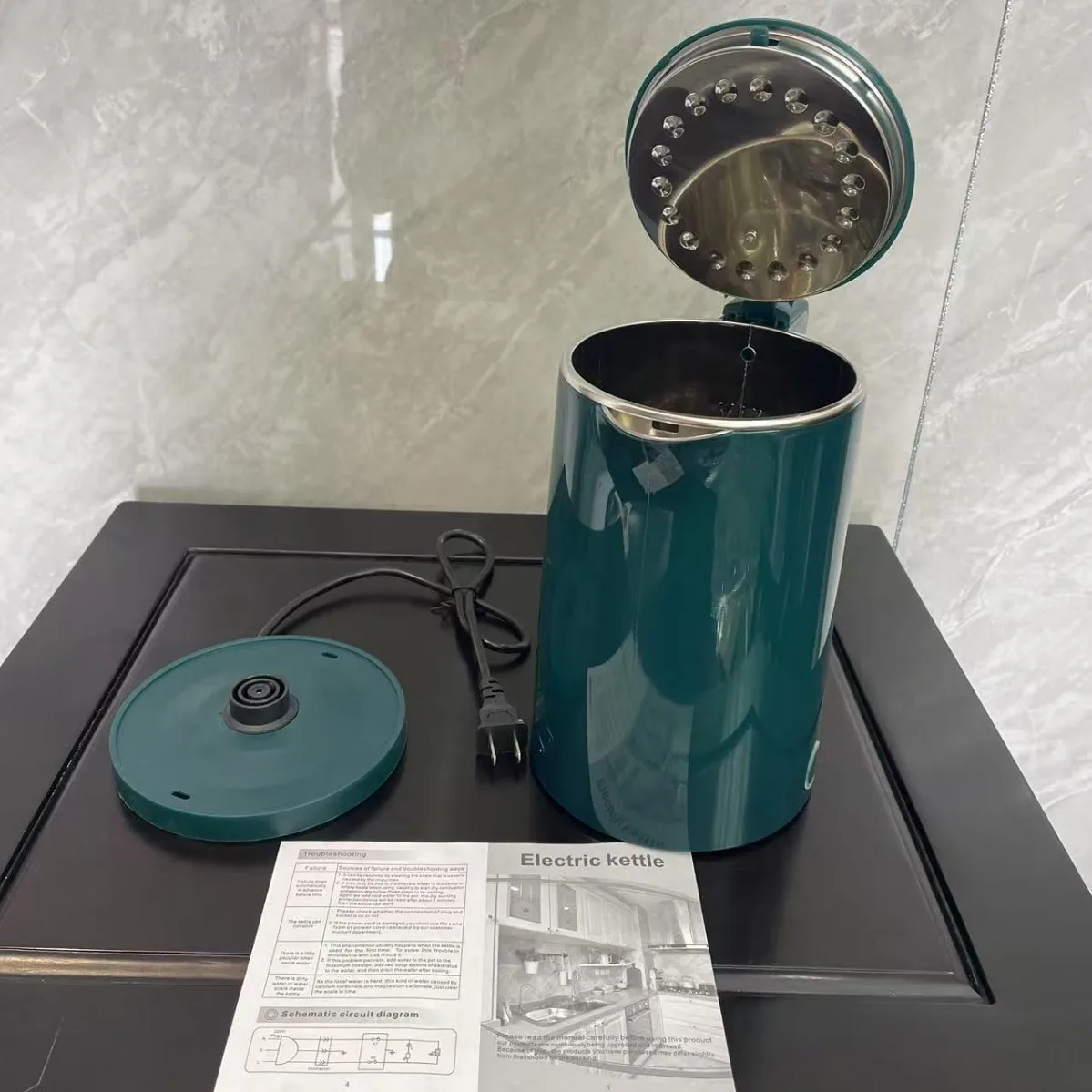 Новый модный беспроводной электрический чайник из нержавеющей стали объемом 1,8 Л/л, розовый, Южная Африка