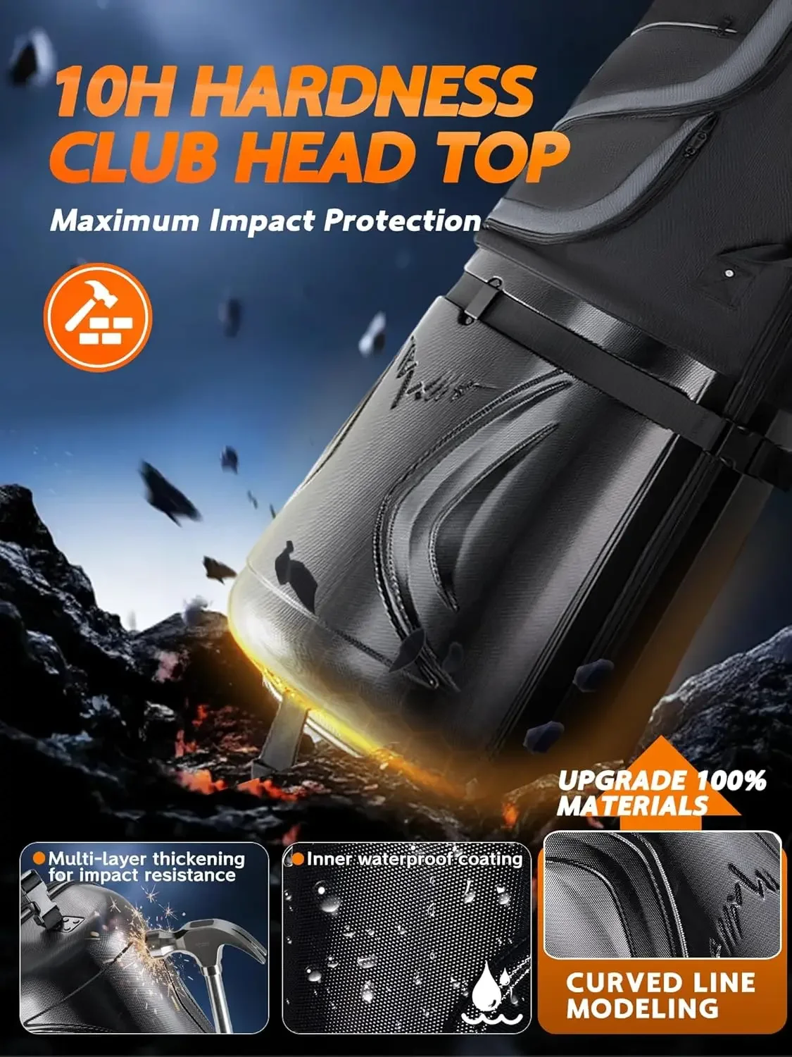 

ГОРЯЧАЯ ПРОДАЖА КАЧЕСТВА Дорожная сумка для гольфа с жестким чехлом для ПК, дорожные сумки для гольф-клубов из ткани Оксфорд 1680D для авиакомпаний Wit