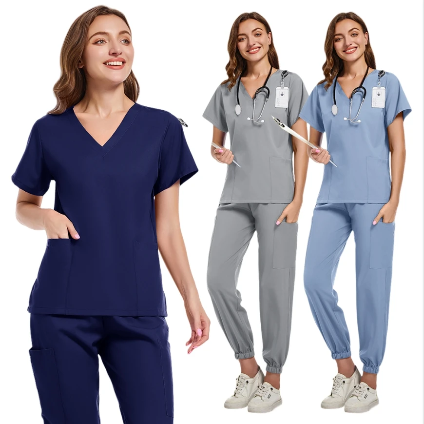 Medical Nurse Uniform Men Women's Surgical Scrubs Set Clinical Nursing Workwear Pet Veterinaria Clothes Lab Suit Spa Accessories #3