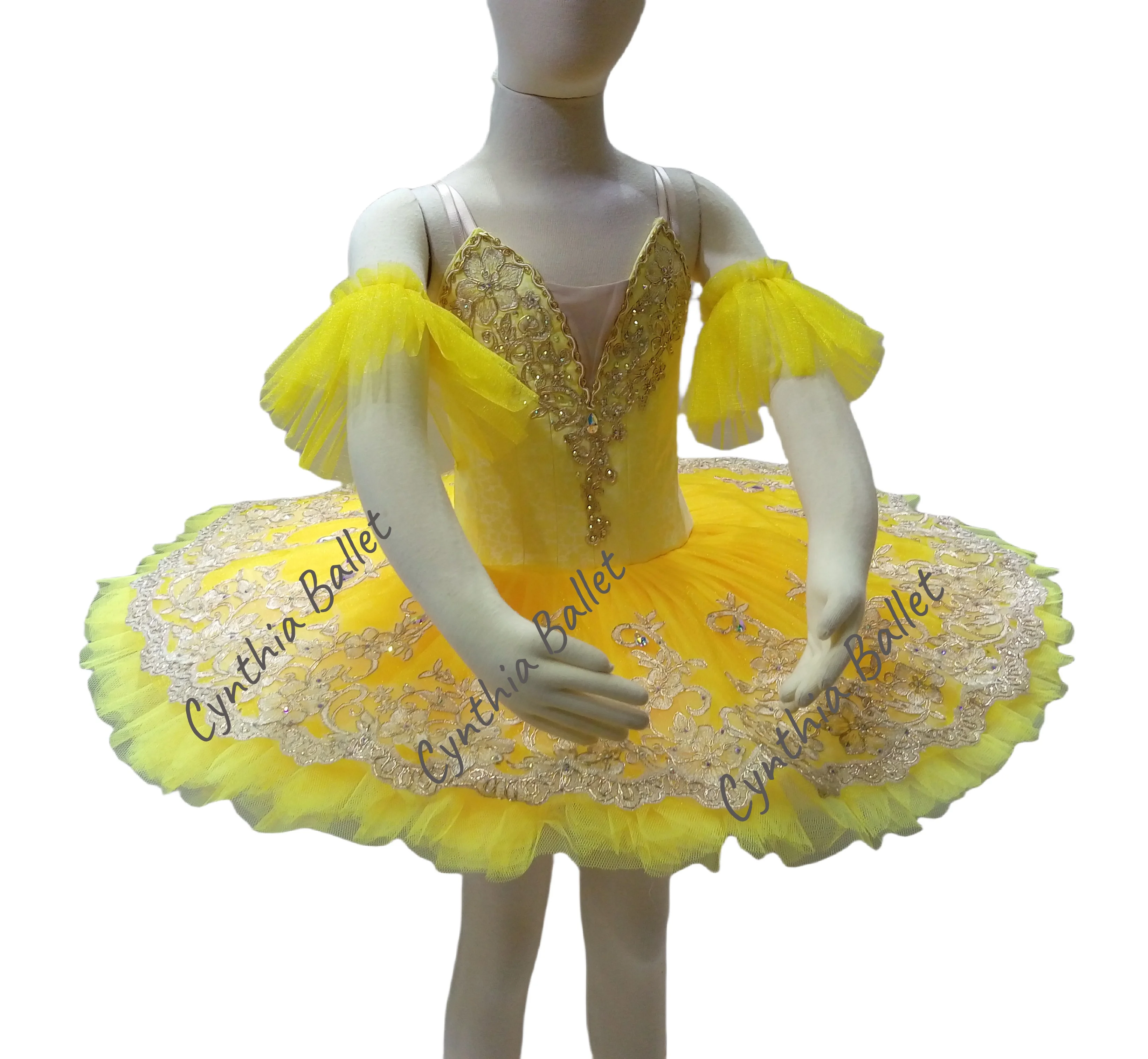 

Желтая балетная классическая пачка для соревнований с крючками для лифа, балетное платье «Щелкунчик», балетный костюм-пачка для девочек