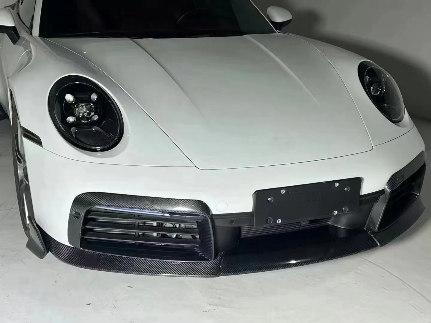 New 911 992 Turbo S Dry Carbon Front Bumper Exhaust Body Kit-Bolt-On Universal Fitment 1 Year Warranty