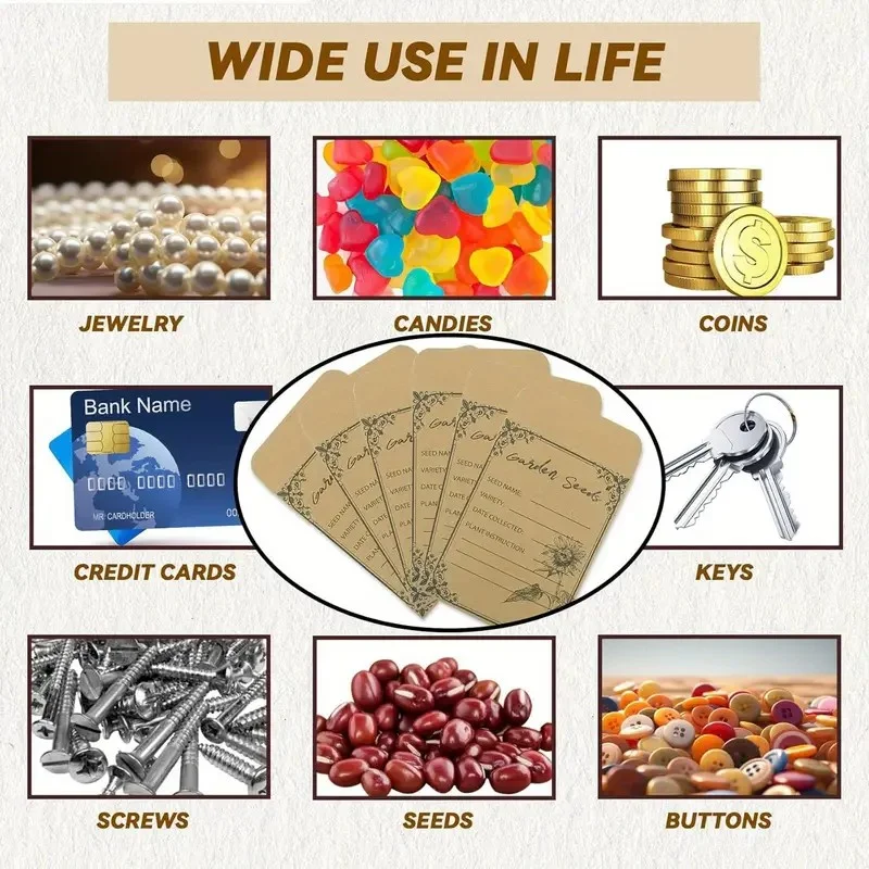50/100pcs Seed Envelopes 4.72 * 3.15 inch Small Envelope Collection Vegetable Plant Garden Seeds