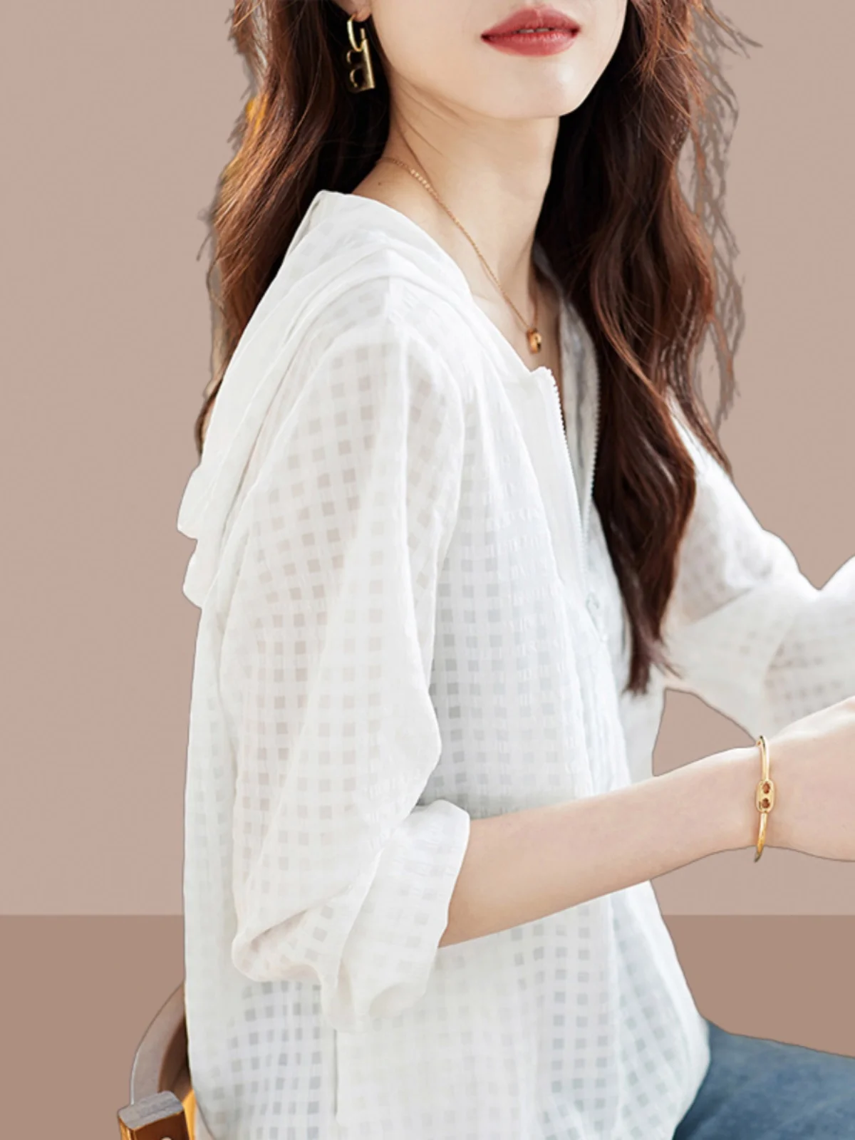 

Женская летняя новая легкая дышащая модная солнцезащитная куртка большого размера, открытый кардиган, верхняя одежда