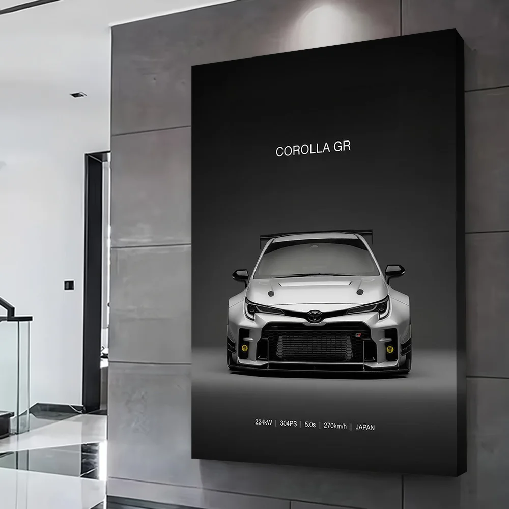 Sport Corolla GR Race Car Poster Customizable Printed Canvas Painting for Pictures Wall Art Decorative Paintings Room Ornaments