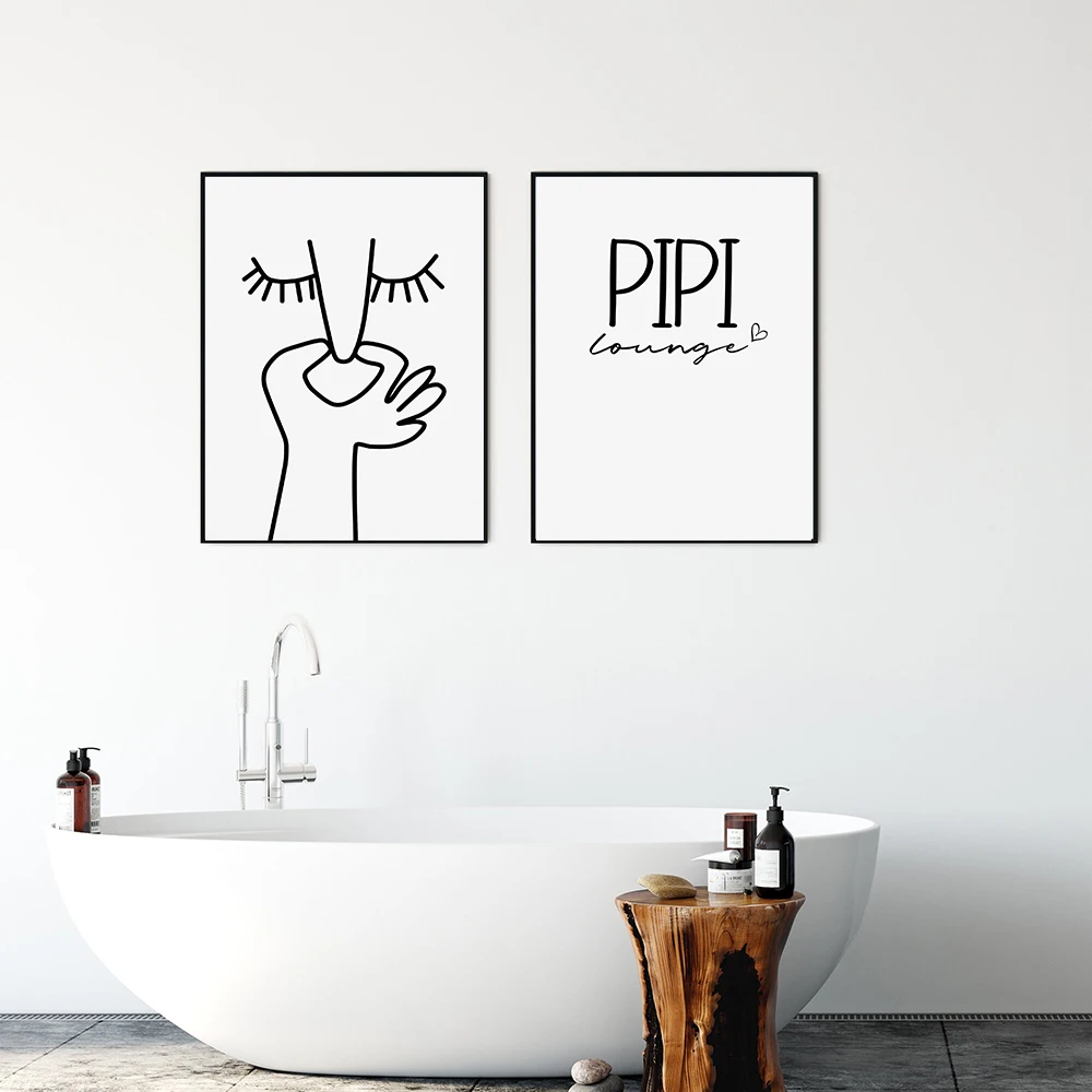 I Hate My Jobs Funny Toothbrush Toilet Paper Posters Print Humor Black White Quotes Canvas Painting Wall Art Bathroom Room Decor — zdjęcie 4
