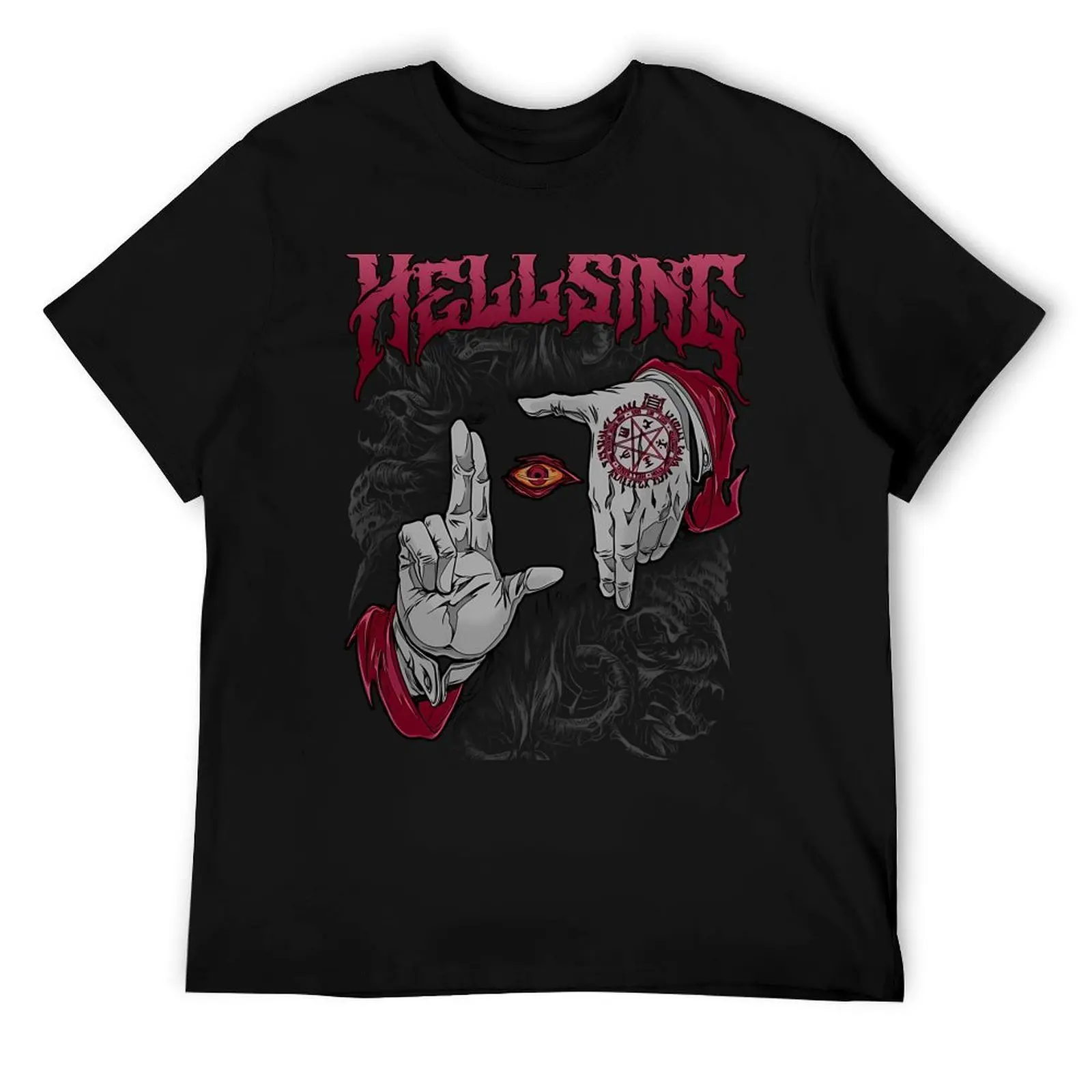 

Hellsing Dark Gothic Art T-Shirt t shirt for man 100 percent cotton cotton t shirt man T-Shirt
