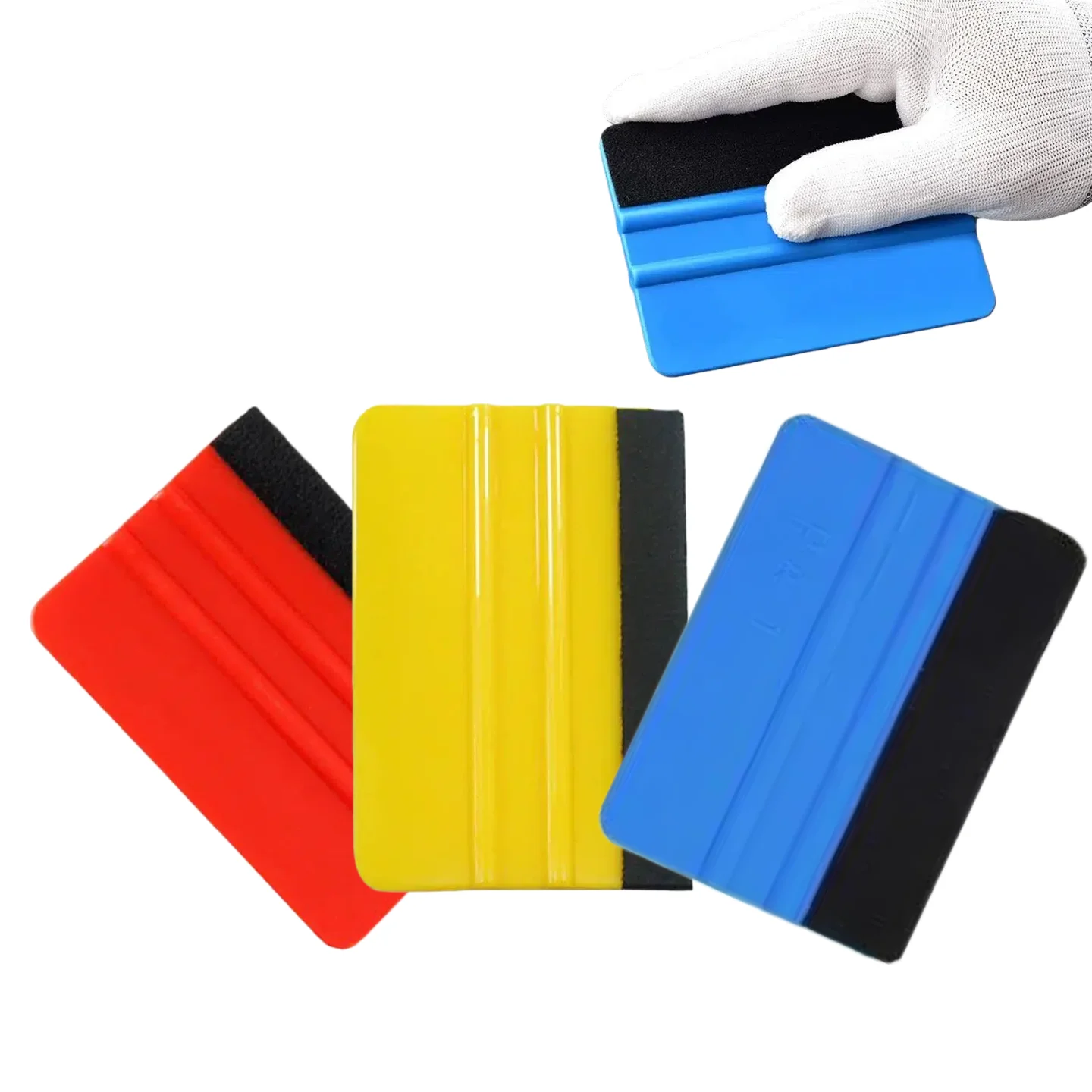1/5Pcs Car Stickers Film Install Squeegee Vinyl Carbon Fiber Scraper with Felt Squeegee Tool Film Wrapping Car Wrap Tools 10x7cm