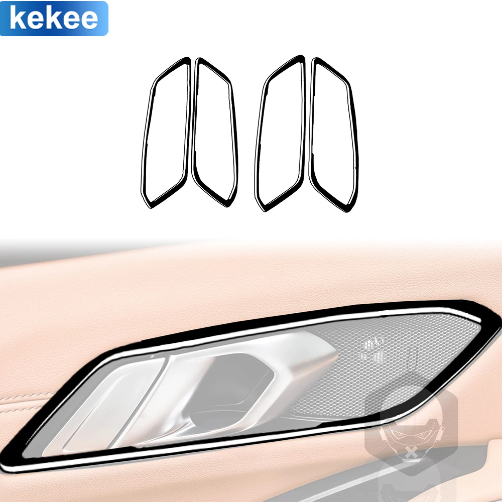 

For BMW 3 Series G20 G28 325li 330d 335 2019-2021 Door Handle Frame Tuning Soft Piano Black Sticker Car Interior Accessories