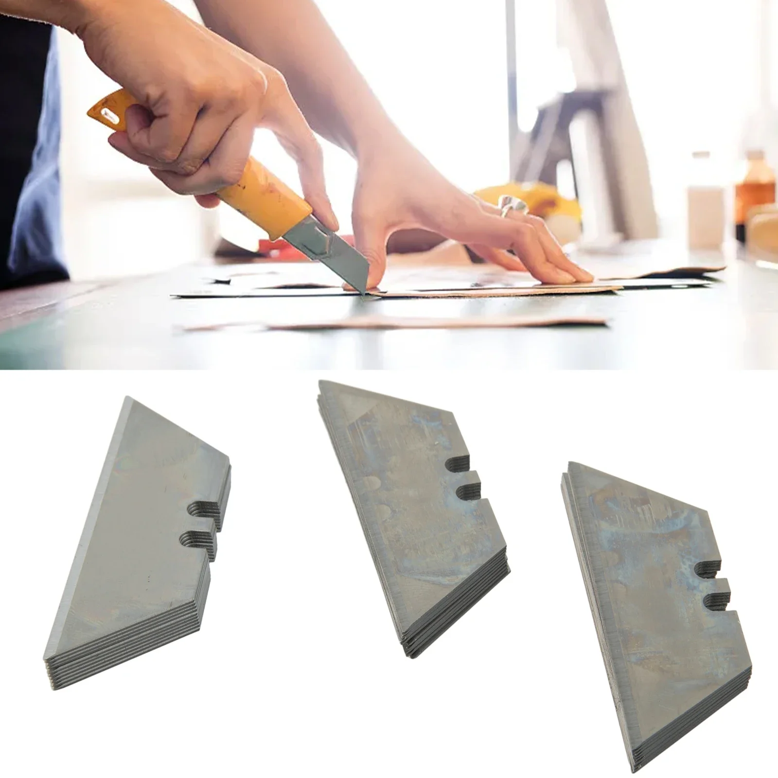 High Performance Blade Set, 30Pcs Trapezoidal Blades for Art Craft Cutting, Advanced Technology for Extended Service Life