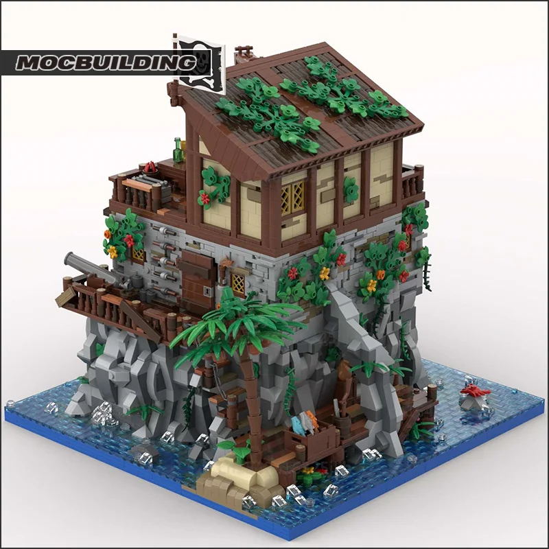 Die Insel Mit Haus Film Moc Bausteine Technologie Ziegel DIY Montage Modell Sets Kreative Sammlung Spielzeug Weihnachten Geschenk