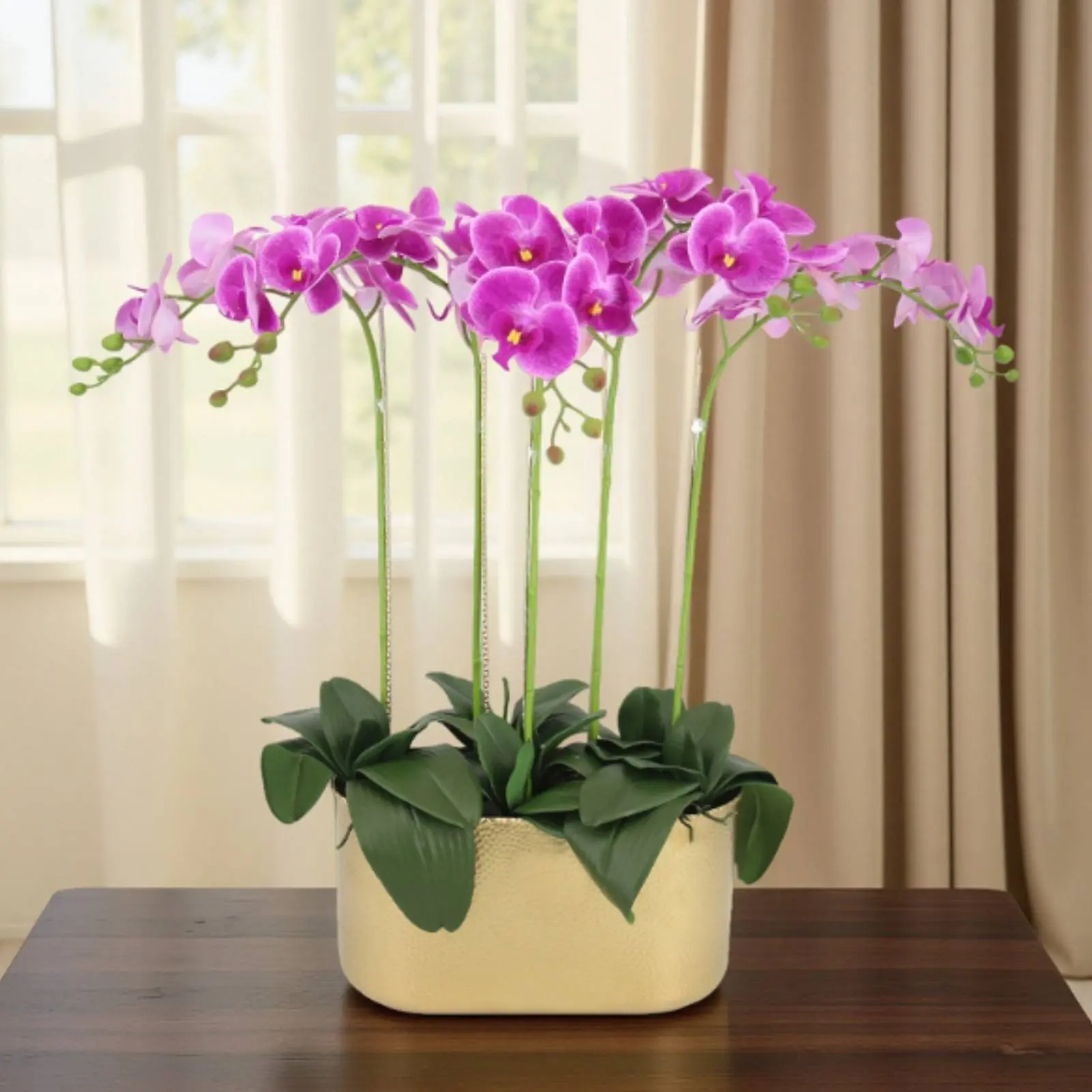 Rectangular Metal Flower Pot Modern Minimalist Oblong Decorative Vase House Decoration Versatile for Home Decorators, Office
