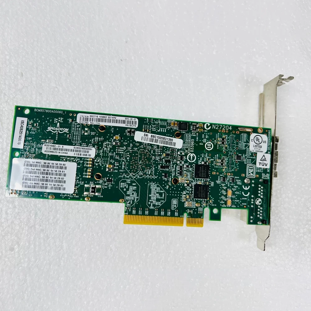 لبطاقة IBM 00E2715 00E2719 EN0S/EN0U PCIe3 4 منافذ (10Gbx2 + 1GbEx2) 10 جيجابت