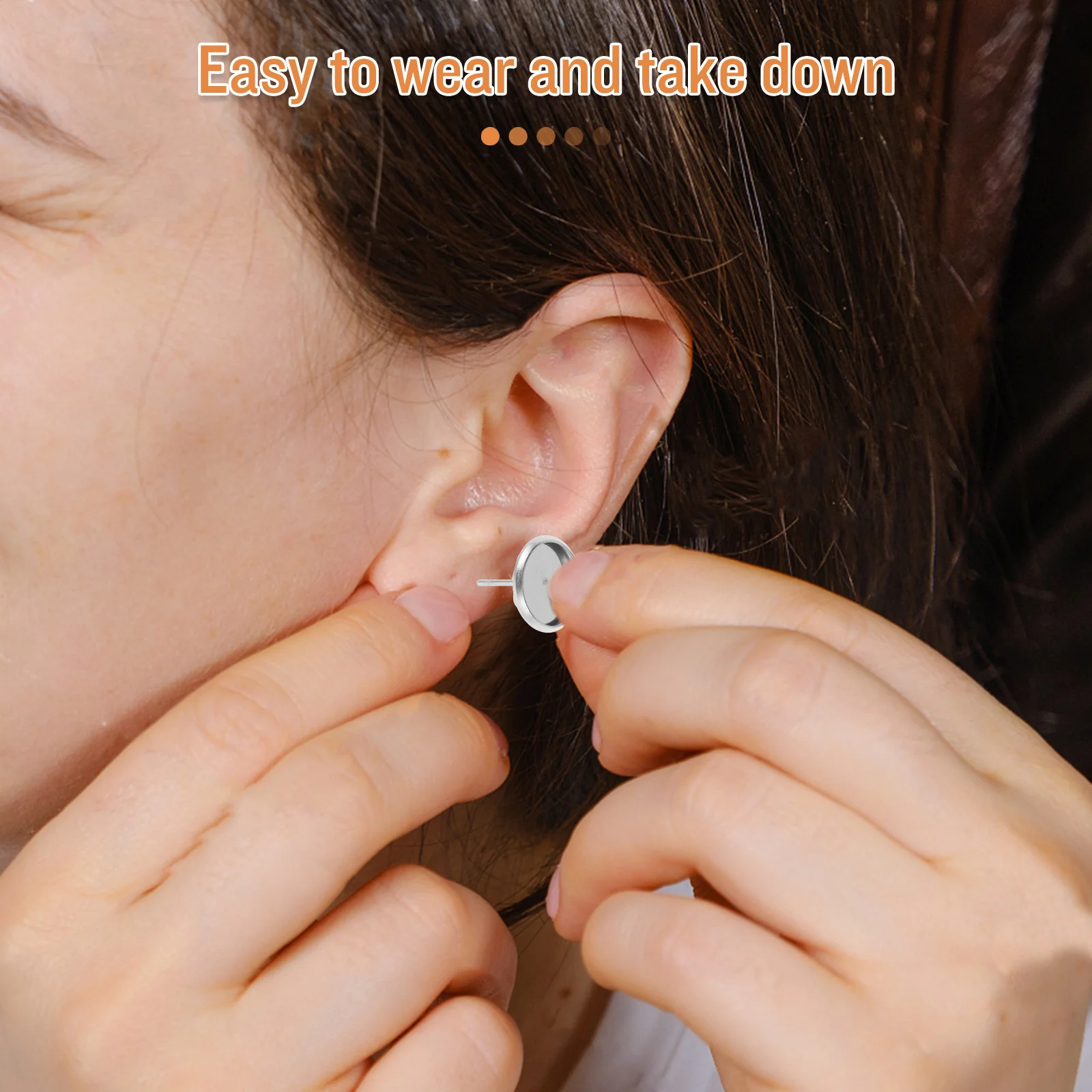 20Pcs Metal Earring Blanks Tray Simple Elegant Design DIY Jewelry Making Base Blank Earring Posts Blank Bezel Tray