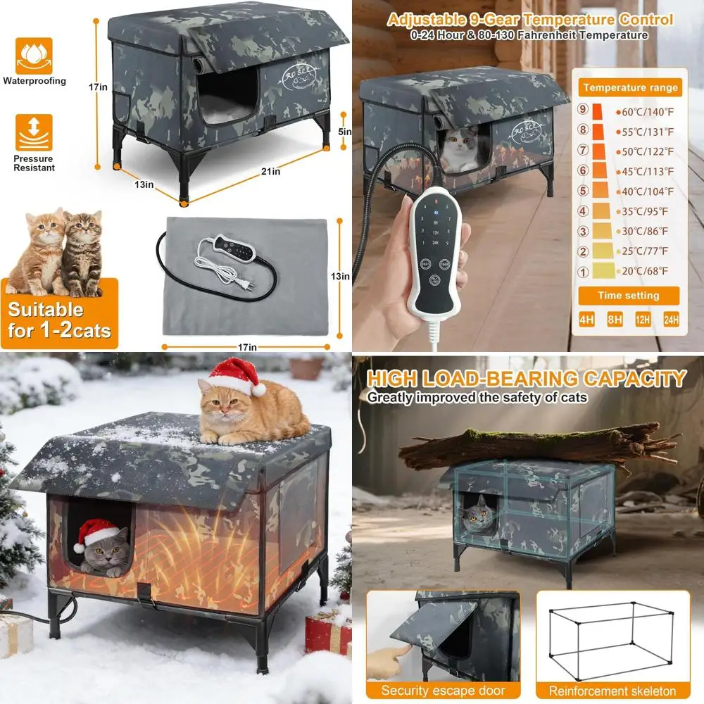 

Уличный/домашний вольер для животных с контролем времени и температуры, водонепроницаемый, с легко открывающейся дверцей, устойчивыми к непогоде каркасными карнизами