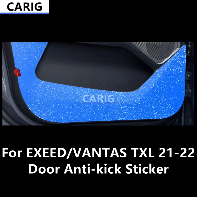 For EXEED/VANTAS TXL 21-22 Door Anti-kick Sticker Modified Carbon Fiber Pattern Interior Car Film Accessories Modification