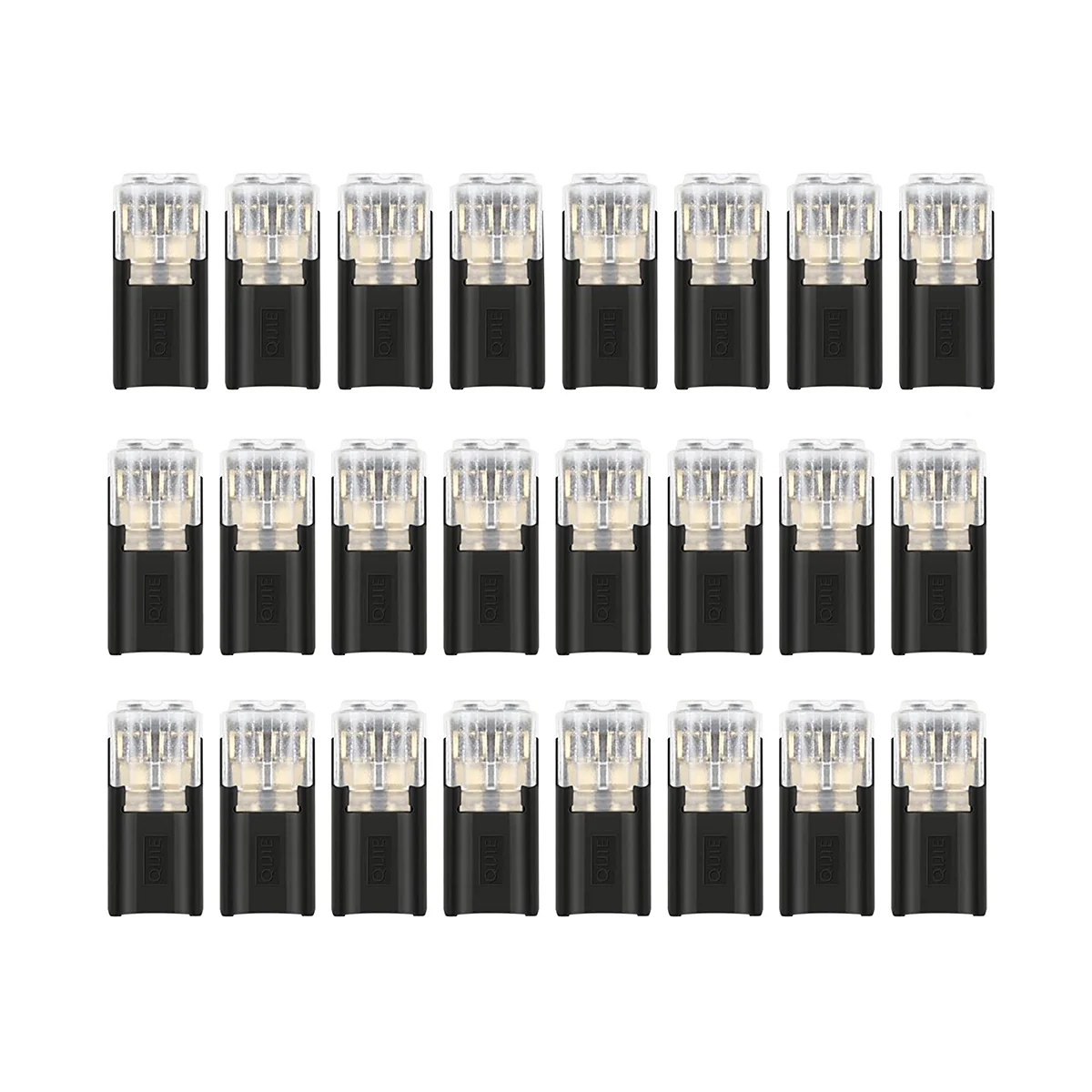 24-Piece 2-Pole Cable Connector Plug, Car Plug Connector Terminal, 18-24AWG Wire Quick Splice Connector