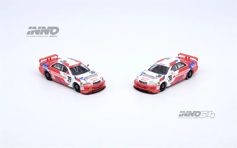 

INNO 1:64 CORONA EXIV #38 & #39 TEAM CERUMO JTCC 1995 Two car set Diecast Model Car