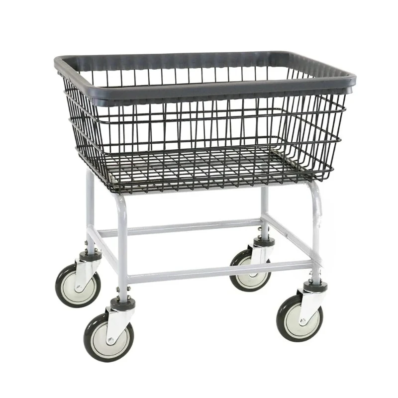 100E/D7 Heavy Duty Wire Laundry Cart | 2.5 Bushel | Steel Frame with Rust Coating