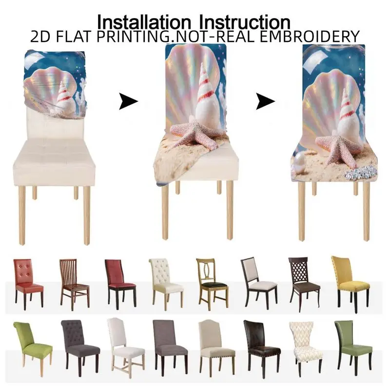 Stretch High Back Dining Chair Cover  Flat Wedding Season, Romantic Red Rose Pattern, Machine Washable All Inclusive Chair Cover