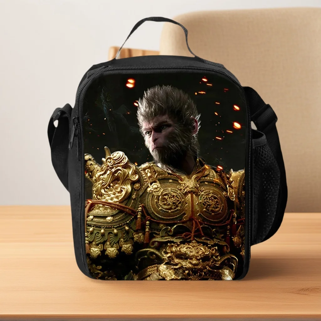 

Black Myth: Wukong Lunch Bag School Insulated Lunch Box Lightweight Single Shoulder Bag for Boys Girls