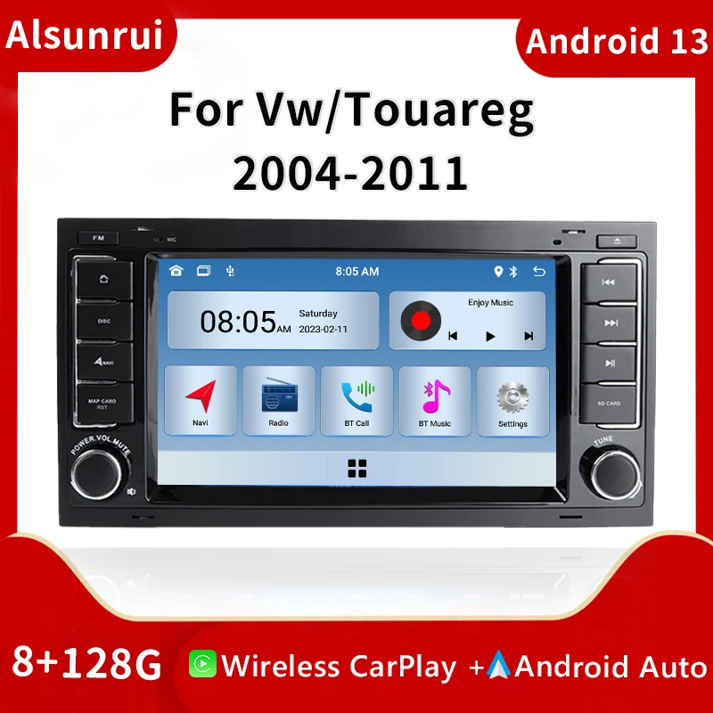 

4G Carplay 2Din Android 13 Car Radio For VW/Volkswagen/Touareg/Transporter T5 2004-2011Stereo Multimedia GPS Navigation HeadUnit