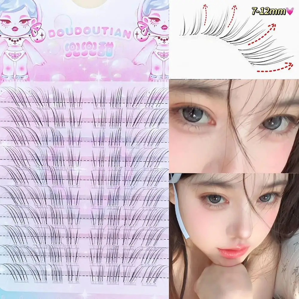 Fox Eye False Eyelashes Cluster Eyelash Nature Eyelash Grafting Long Segmented Lash Extension Daily Use Cosmetics Sweet Lash