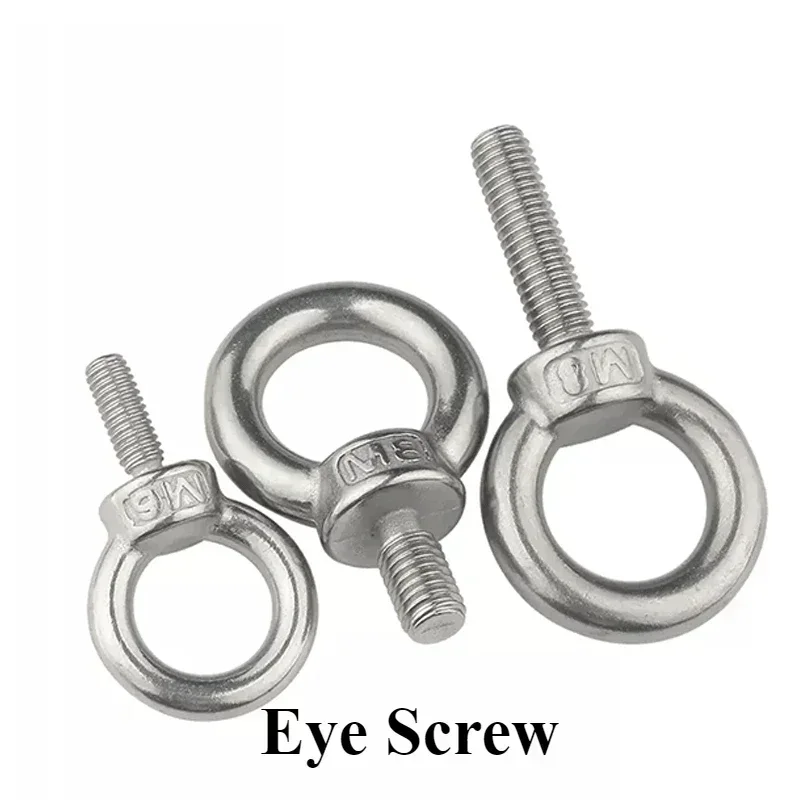 304 Stainless Steel Lifting Eye Nuts/ Screw Ring Eyebolt Ring Hooking Nut Screws M3 M4 M5 M6 M8 M10 M12
