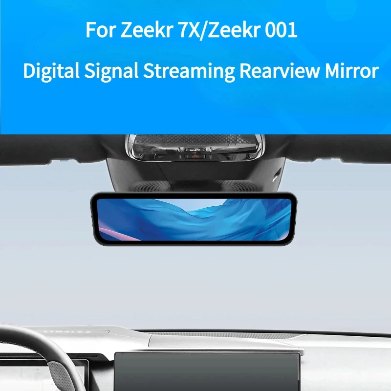 for Zeekr 7X / 001 2025 2026 Car Dash Cam Digital Signal Streaming Rearview Mirror HD Night Vision IPS Screen Video Recorder