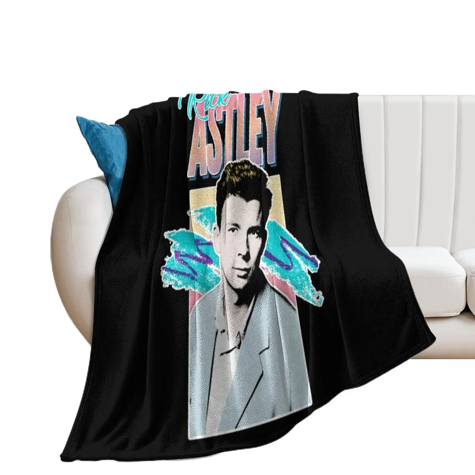 Rick Astley 80s Aesthetic Tribute Throw Blanket Baby For Sofa Thin Sofas for babies Blankets