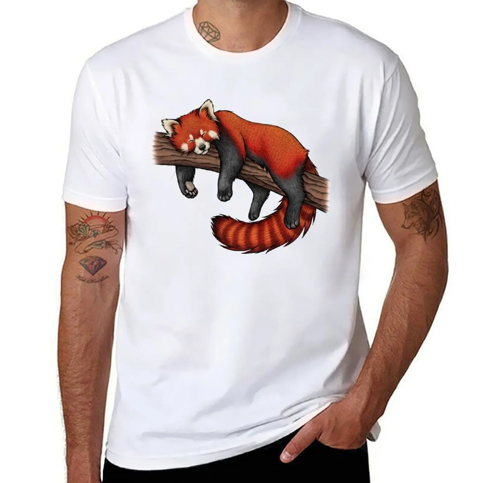 تي شيرت ريد باندا للرجال تي شيرت جرافيك تي شيرت رجالي مصمم تي شيرت #1