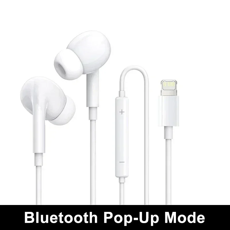 Original Earphones For Apple iPhone 14 Pro Max Lightning Headphones 13 12 11 Mini X XS XR SE 6 7 8 Plus Wired In-Ear Call Earbud