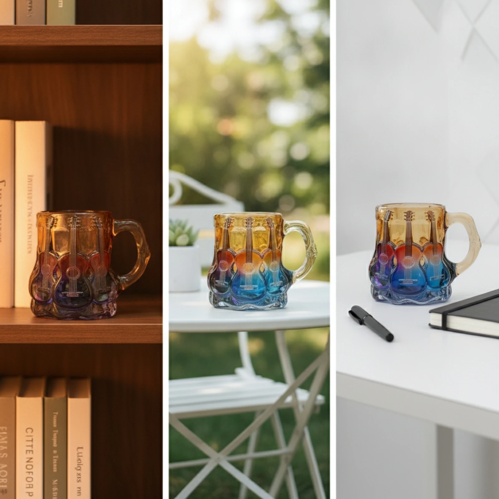 Book Stack Mug Ornament Literary Mug Shaped Decoration Resin Book Ornament Decorative Figurine Colorful for Readers, Bookshelf