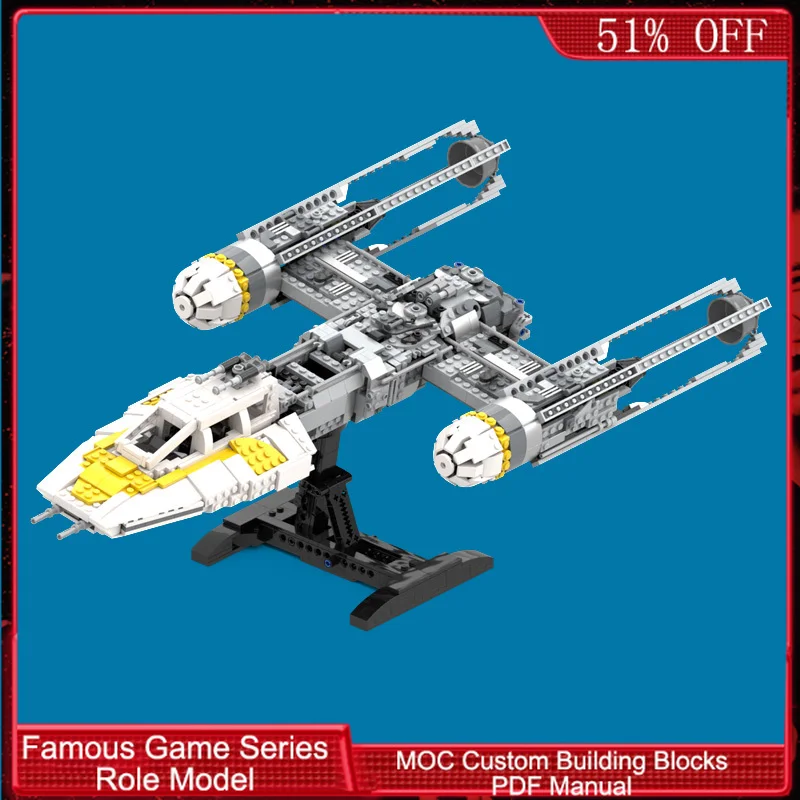 

1693 PCS Technology 10283B HAWK-BOMBER MOC Customize Modular Building Block Technology Kids Popular DIY Boys Holiday Toy Gifts