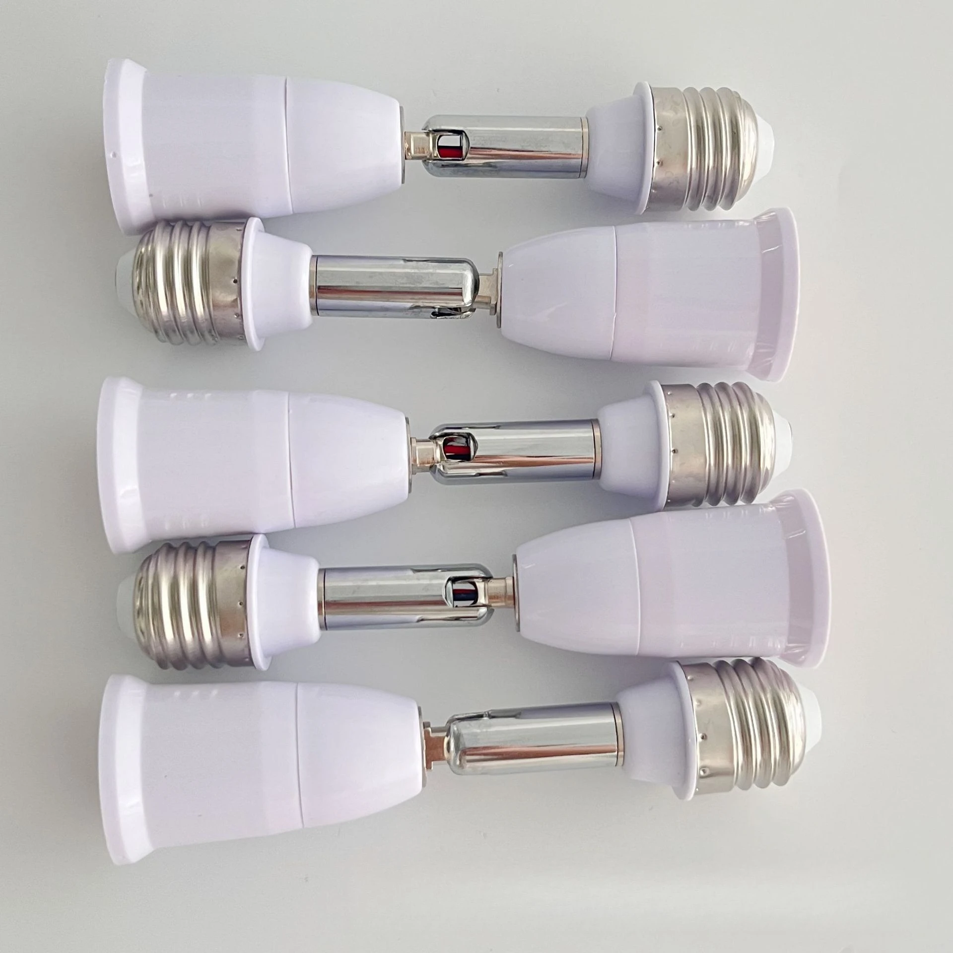 1-6PCS LED Light Bulb Lamp Holder Flexible Extension Adapter Socket Extend E27 to E27 Adapter Converter Wall Base Holder Screw