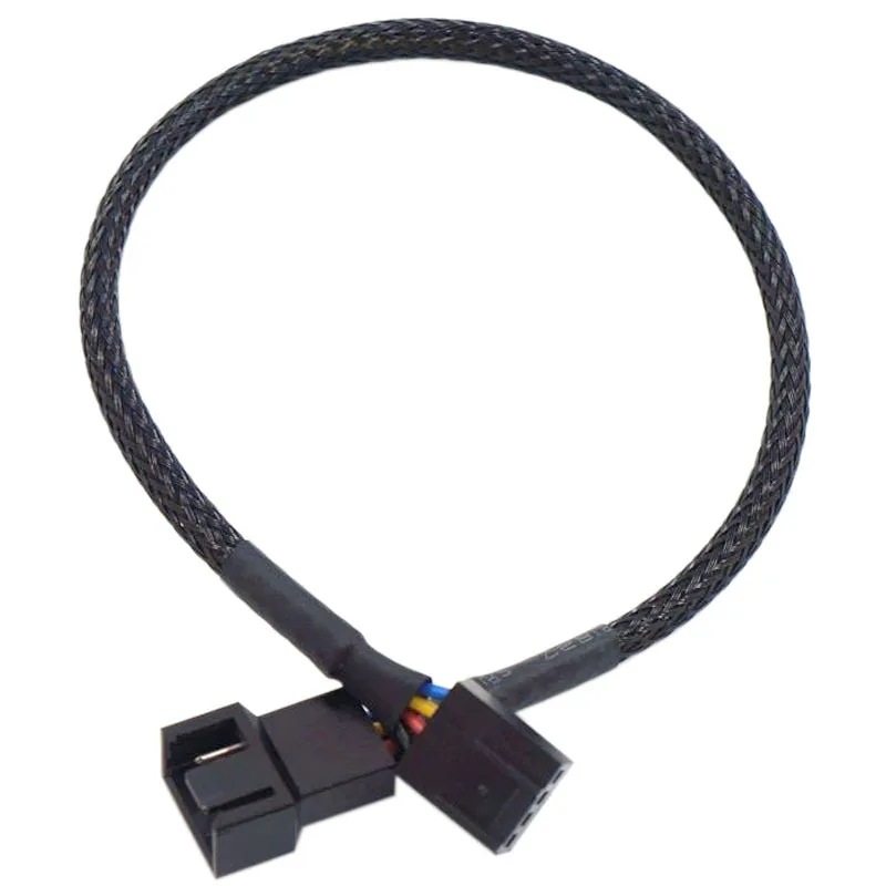 4PIN Black Mainboard Fans Cable PWM Fan Cable Line Computer PC Fan Power Extension Cable 27cm