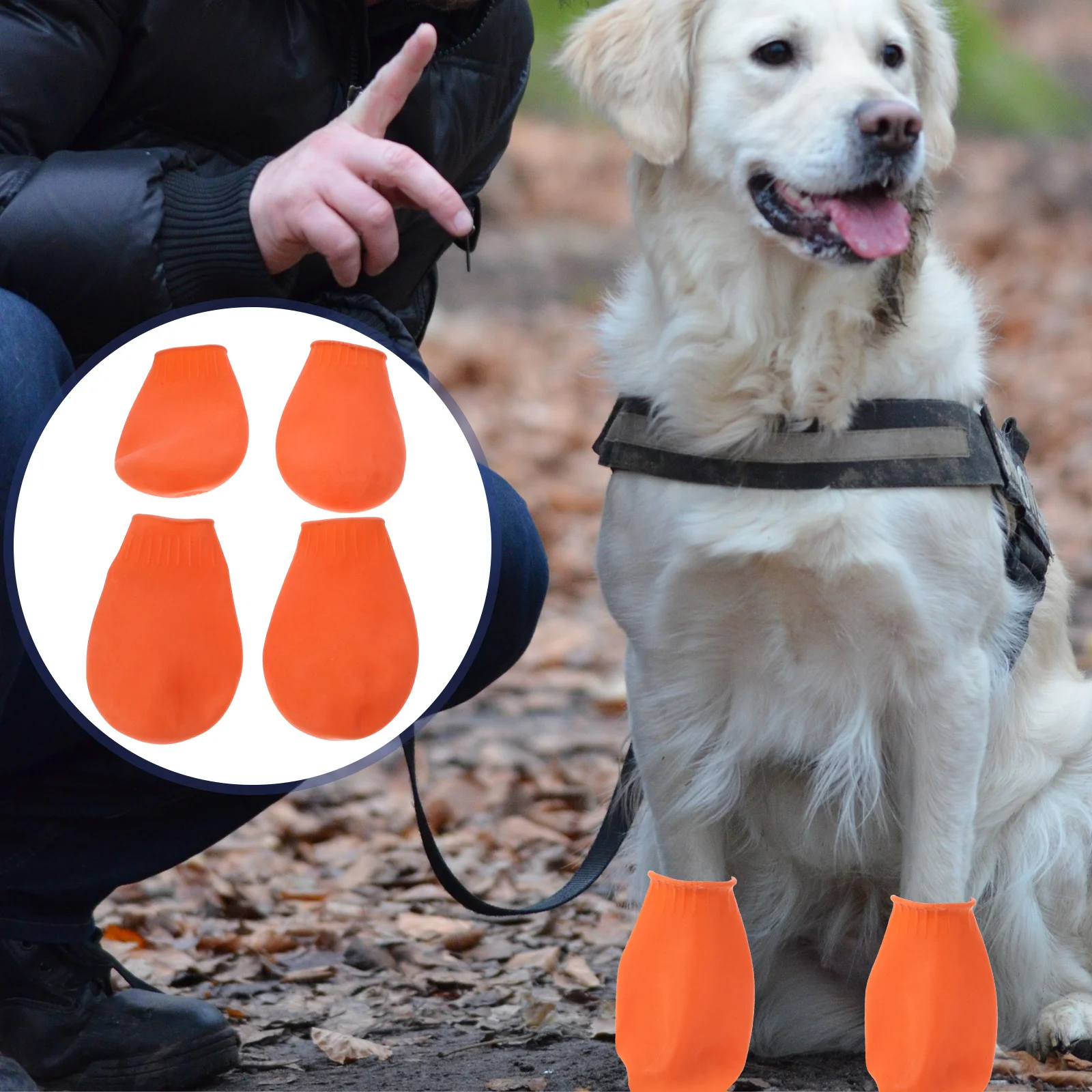 

4Pcs Dog Shoes for Outdoor Use Waterproof Non-Slip Soles Keep Paws Warm Dry Safe on Rough Surfaces Small Dog Walking Boots