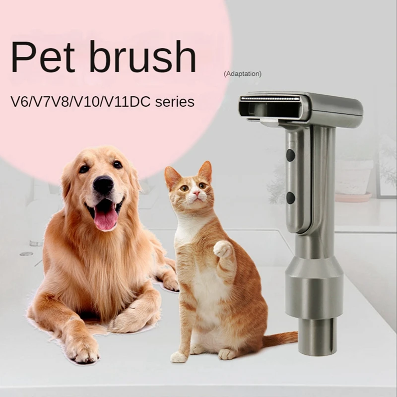 Escova de cabelo para animais de estimação, mangueira de extensão, cabeça de sucção, ferramenta de limpeza, substituição cinza para aspirador de pó dyson v7 v8 v10 v11 v12 v15