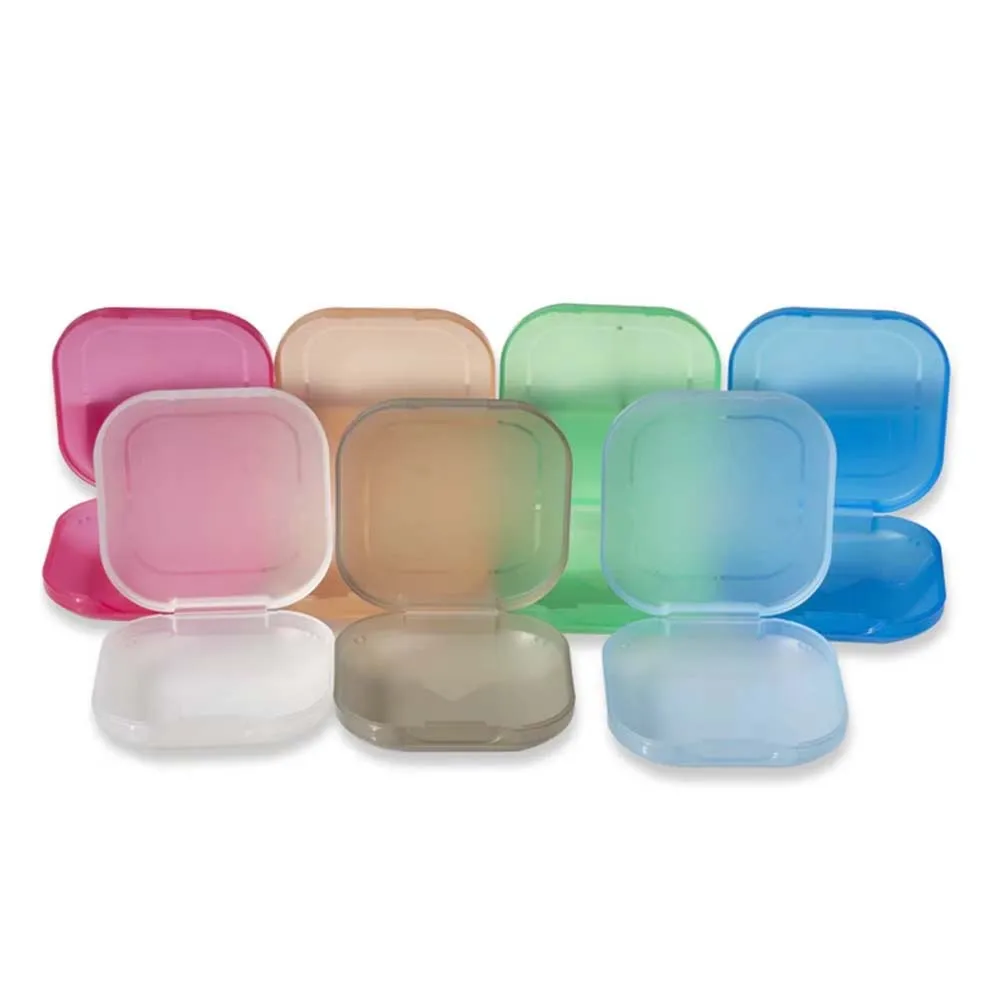 GULPOOE Dental Denture Tray Box Mouth Guard Case Orthodontic Storage Container transparent Teeth Retainer Box False Teeth