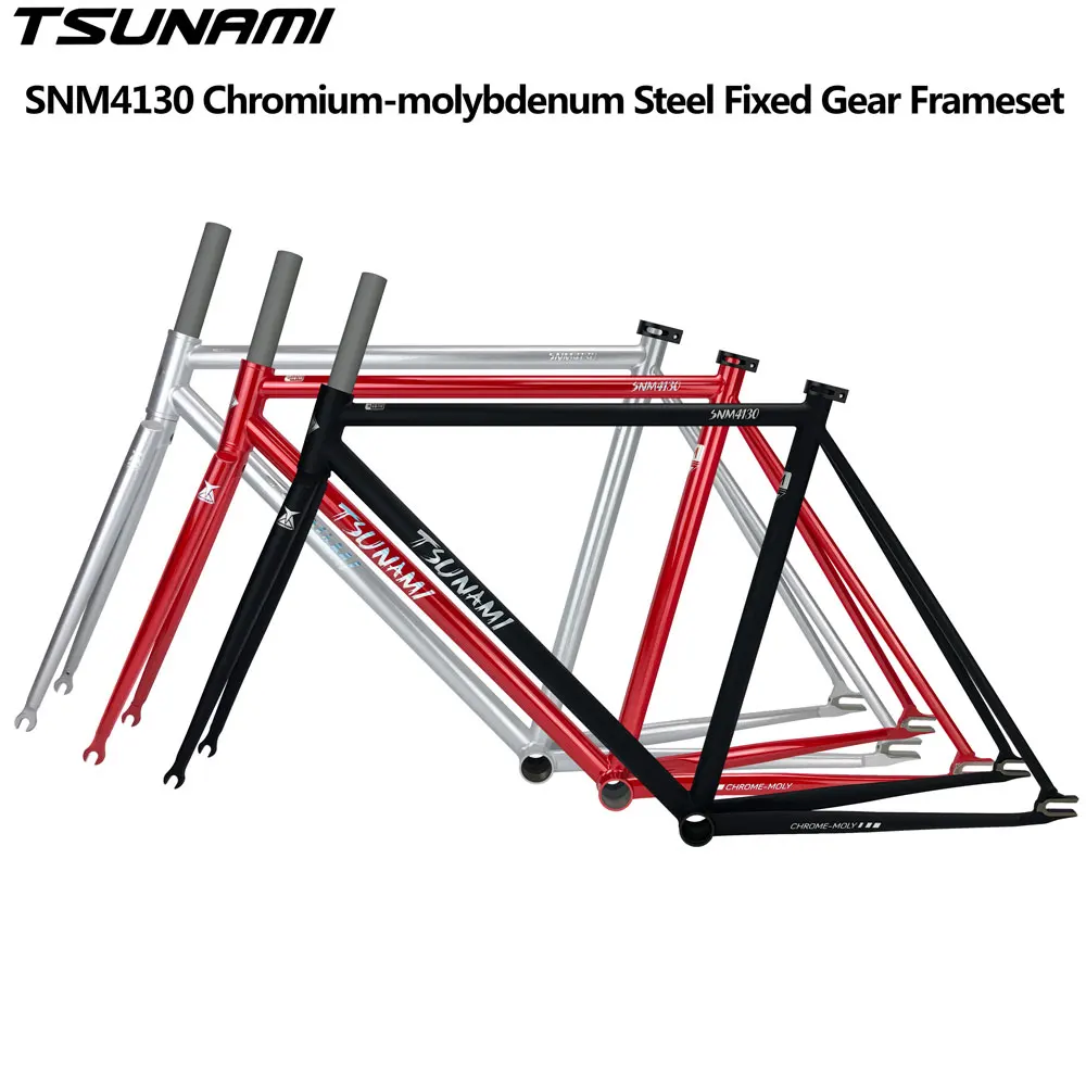 TSUNAMI SNM4130 700C Fixed Gear Bicycle Frameset 50/52/55cm