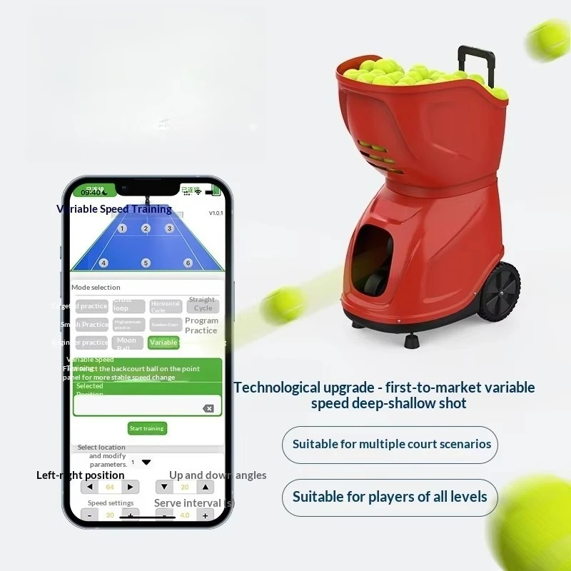 Professional intelligent tennis serve machine - single/multi-player trainer