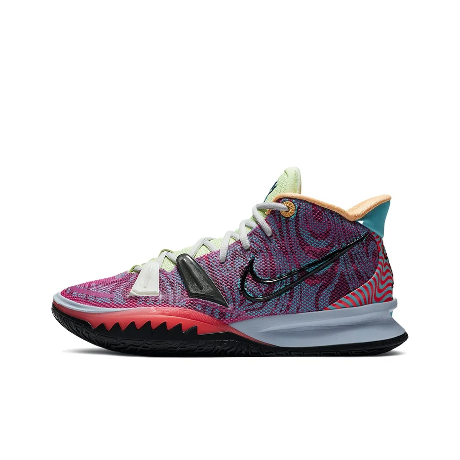 Nike Kyrie 7 Basketball Shoes Unisex Mid Top Red/Purple/Green DC0589-601